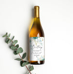 Custom Bridesmaid Proposal Wine Label, Will You Be My Maid of Honor, Wedding Wine Stickers, Bottle Bridesmaid Asking from Bride, Eucalyptus