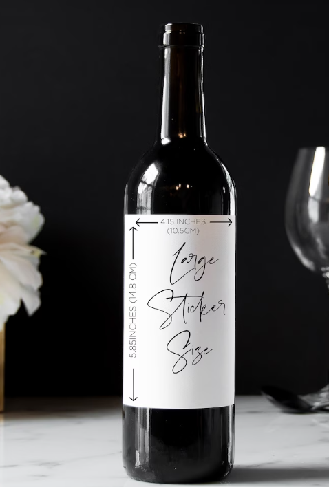 Custom Bridal Shower Wine Label Sticker - Wine Label Design