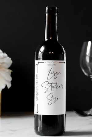 Custom God Father Wine Label Sticker - God Parent Asking Request Wine Label