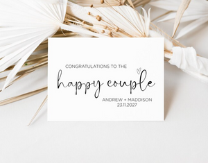 Custom Congratulations To The Happy Couple Cards