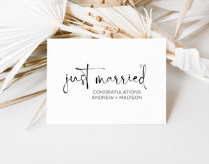 
            
                Load image into Gallery viewer, Just Married Congratulations Card
            
        