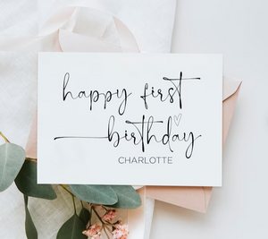 Custom Happy First Birthday Card