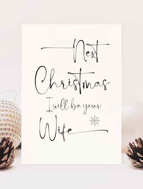 Next Christmas I Will Be Your Wife Christmas Card, Snowflake