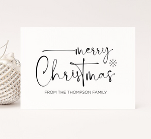 
            
                Load image into Gallery viewer, Custom Merry Christmas Card, Snowflake
            
        