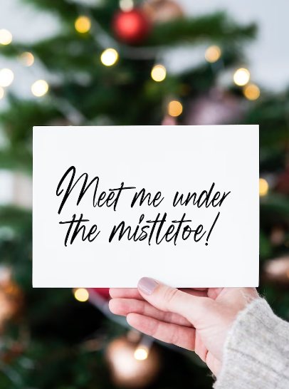 Meet Me Under The Mistletoe! Christmas Card