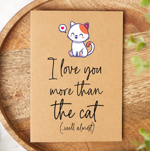 Rustic Kraft I Love You More Than The Cat (Well Almost) Valentine's Day Card