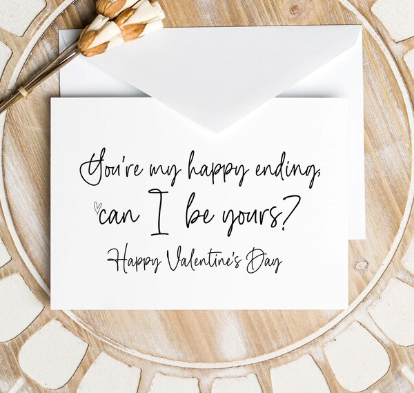 
            
                Load image into Gallery viewer, You&amp;#39;re My Happy Ending, Can I Be Yours? Happy Valentine&amp;#39;s Day Card
            
        