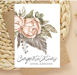 
            
                Load image into Gallery viewer, Custom Congratulations Card - Rustic Floral
            
        