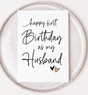Happy First Birthday As My Husband Birthday Card