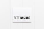 Will You Be My Best Woman Wedding Day Card, Bridesmaid Gift Ideas, Wedding Party Proposal Card, For Bridesmaids Gifts, Bridal Party Gift