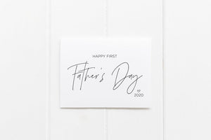 Happy First Fathers Day Daddy Card, New Dad Card, Dad to Be Fathers Day Card, Cute Fathers Day Gift, Simple Modern Cards from Baby, Elegant