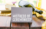 Grey Wedding MC Card, Mistress of Ceremonies Card, Wedding Party, Bridal Party Gift, Modern, Wedding Ceremony, Female MC for Reception