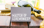 Grey Wedding MC Card, Master of Ceremonies Card, Wedding Party, Bridal Party Gift, Modern, Wedding Ceremony, MC for Reception, Helper