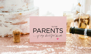 Cute Parents of the Bride Gifts, Parents of the Groom Gift, Brides Parents, Mom Dad Card, Wedding Gift Parents, To My Parents Wedding Day