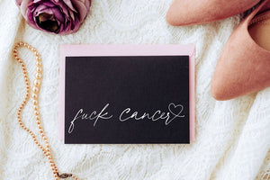 
            
                Load image into Gallery viewer,  Black Cancer Encouragement Card, Breast Fuck Cancer Card, Get Well Soon Cancer Sympathy Gift, Thinking of You, Feel Better Friend, Survivor
            
        