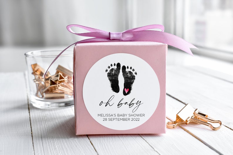 
            
                Load image into Gallery viewer, Baby Shower Thank You Favor Stickers, Boy Girl Oh Baby Feet Shower Cute Party Tags, Round Candy Labels, Favour Bag, Envelopes Invitations,
            
        
