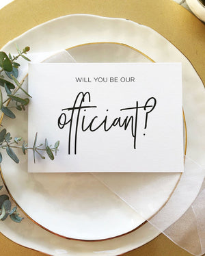 
            
                Load image into Gallery viewer, Will You Be Our Officiant, Wedding Officiant Request Card, Will You Marry Us, Wedding Celebrant Card, Marriage Celebrant Card, Modern
            
        