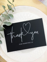 Black and White Thank You For Marrying Us Wedding Day Card, Officiant Gift, Officiant Card, Celebrant Card, Priest Card, Modern Wedding CS