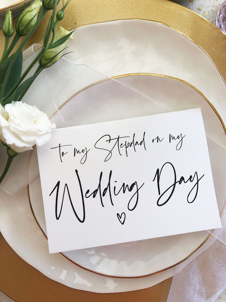 To My Stepdad on My Wedding Day Card, Father of the Bride Gifts, Step Dad Gifts, Father of the Groom Gift, Brides Father, Step Dad Card, BT