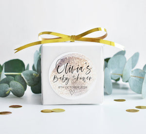 48 Personalised Round Baby Shower Stickers Thank You For Coming - Foto 4