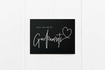Black and White Will You Be My Godparents Card, Godmother Proposal, Christening, Baptism Gift, Godparent ResquestCard, Godfather Asking