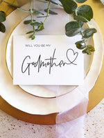 GodMother to Be Card, Will You Be My Godmother Proposal Card, Christening Gift, Baptism Gift, God Mother Asking Card CS