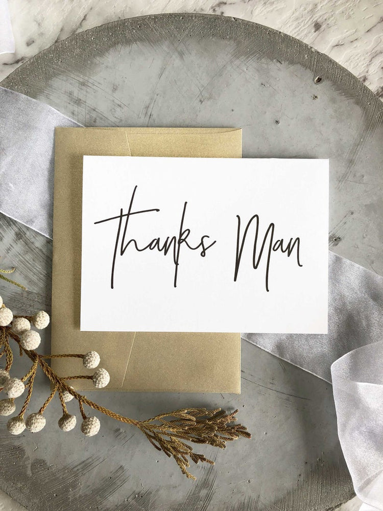 
            
                Load image into Gallery viewer, Groomsman Gifts, Thanks Man Card, Groomsmen Gift, Wedding Thank You Cards, Groomsman Gift Ideas, Wedding Party Gifts, Wedding Day Cards
            
        