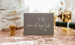 
            
                Load image into Gallery viewer, Grey To The Love Of My Life Card, For Bride From Groom To Be Gift, For Husband On Wedding Day, Groom To Bride Gift, Card For Husband Gift BT
            
        