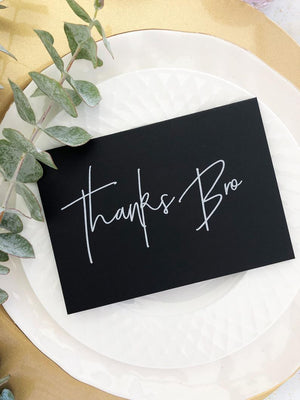 
            
                Load image into Gallery viewer, Black and White Thanks Bro Wedding Day Card, Groomsmen Gifts, Wedding Thank You Cards, Groomsmen Gift Ideas, Best Man Card CS
            
        