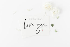 
            
                Load image into Gallery viewer, Anniversary Card for Husband, I Really Love You Card for Boyfriend, Valentine for Him, Card for Wife, V Day card for Girlfriend, Cute
            
        