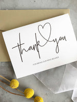 Thank You for Being Our Ring Bearer Card, Ring Bearer Gift, Wedding Party Gift, Bridal Party Gifts, Thank You Wedding Cards, Groomsman Gifts