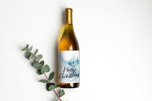 
            
                Load image into Gallery viewer, Custom Christmas Wine Labels - Merry Christmas, Wine Label Stickers
            
        