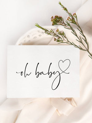 
            
                Load image into Gallery viewer, Pregnancy Congratulations Oh Baby Card, for Sister, New Baby Congrats Card, You&amp;#39;re Pregnant for Friend, Expecting, Expectant Mom to Be Gift
            
        