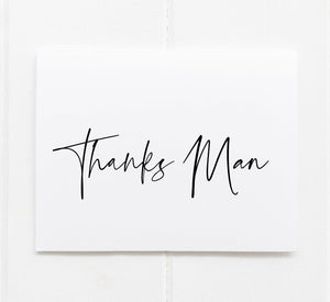 Thanks Man Wedding Day Card, Groomsmen Gift, Wedding Thank You Cards, Best Man Groomsman Gift Ideas, Bridal Party Gifts, BT