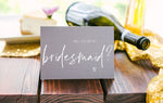 Grey Will You be My Bridesmaid Proposal Card, Bridesmaid Asking Wedding Card, Bridal Party Request, Maid of Honour Gift Ideas, BT