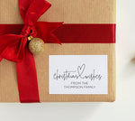 Custom Christmas Gift Label Stickers, Cute Holiday Gifts for Friends, Rectangle Labels, Simple Christmas, Envelope Seals, Xmas Present Tags