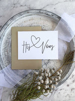 Wedding Vows, Wedding Vow Keepsake, Groom Vows, Wedding Vow Card, Vows, His And Her Vows, Wedding Vows Calligraphy, Wedding Vow Book