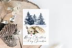 Christmas Cards for Grandson, To My Grand Baby Merry Christmas Card, Woodland Greenery, Gifts From Grandmother Xmas, Holiday Greetings