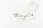 Wedding Thank You Card Template, Engagement Thank You Cards, Personalized Thank You Cards, Baby Shower Cards, Calligraphy Note Cards, Simple