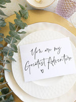 You Are My Greatest Adventure Weding Day Card, Husband Wedding Card, For Bride From Groom, To Bride Gift, For Groom Card, Modern Wedding BT