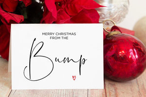 
            
                Load image into Gallery viewer, Merry Christmas Cards From the Bump, Dad to Be Holiday Greeting Card, Husband Holiday Card, Pregnancy Christmas Card, Card from Baby Bump
            
        