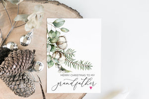 
            
                Load image into Gallery viewer, Christmas Cards for Grandmother, To My Gandma Merry Christmas Card, Woodland Greenery, Gifts for Nanna Dad Xmas, Seasons Greetings Holidays\
            
        