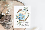 Christmas Cards for Son From Mother, To My Baby Merry Christmas Card, Woodland Greenery, Gifts From Mom Dad Parents Xmas, Holiday Greetings