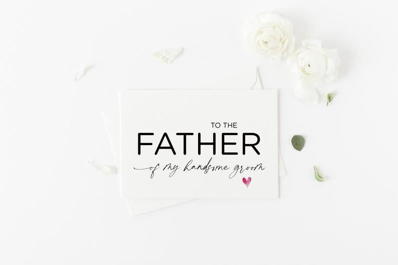 
            
                Load image into Gallery viewer, Father of the Groom Gifts, Parents in Law Gift, Brides Parents, Dad In Law Card, Bride Gift for New In Laws, To Father in Law Wedding Day
            
        