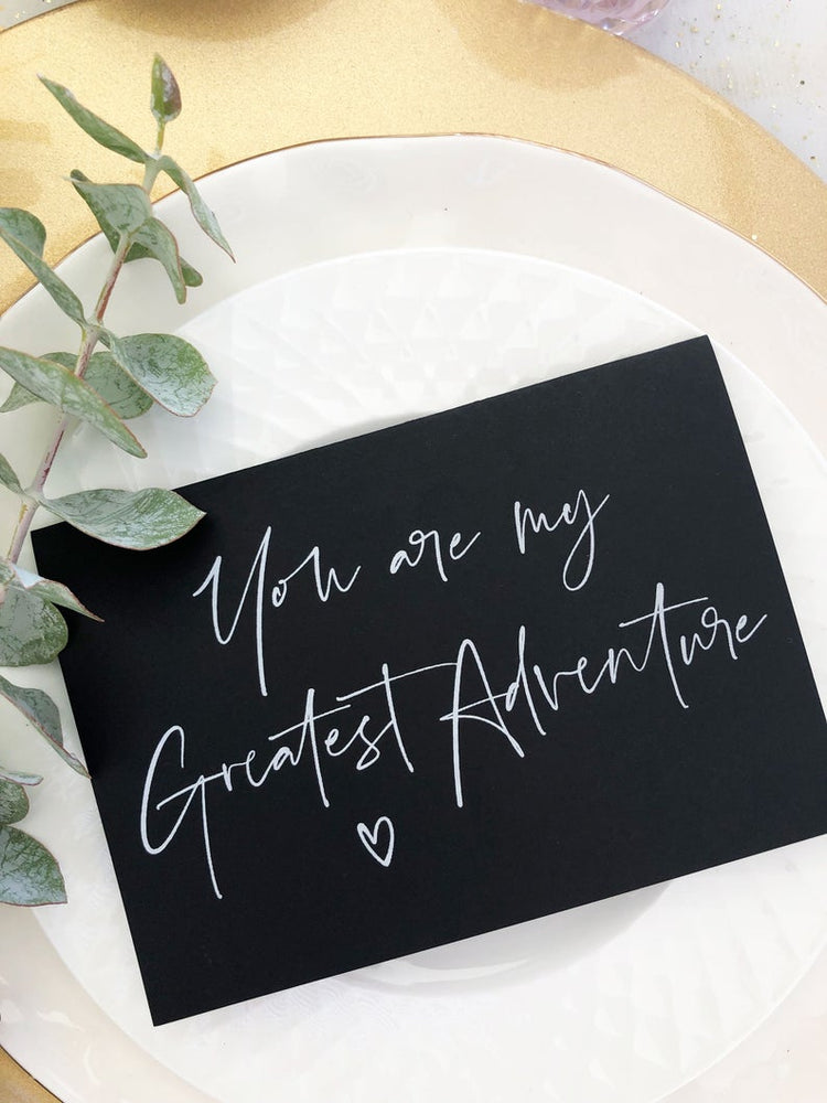 
            
                Load image into Gallery viewer, Black and White You Are My Greatest Adventure Wedding Day Card, Groom Gift From Bride, Groom Gifts, To My Husband On Our Wedding Day Gift BT
            
        