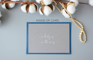 
            
                Load image into Gallery viewer, Grey and White Just a Little Note to Say...Pregnancy Announcement Card
            
        