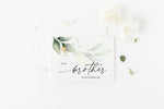 To My Brother On My Wedding Day, Eucalyptus Card, Brother Of The Bride Card, Sibling of the Groom Gift, Elegant Wedding, Bridal Party Gift