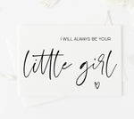 I will always be your little girl wedding gift for brides parents