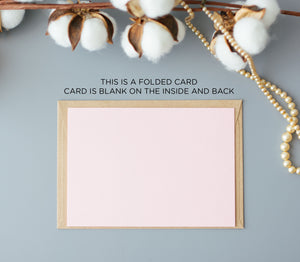 Blush Pink Will You Be My Bridesmaid Card