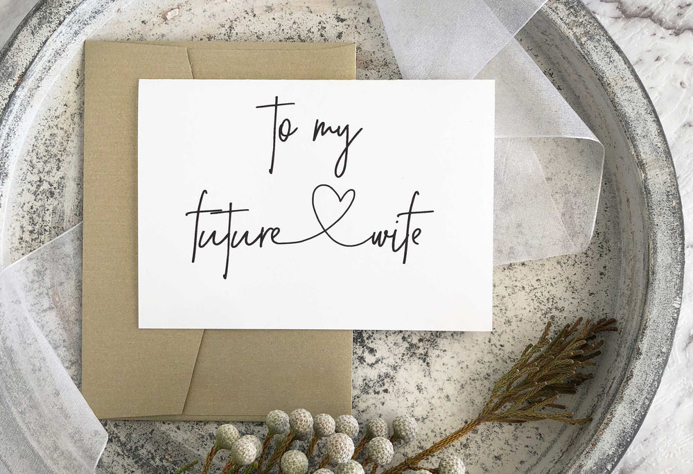 
            
                Load image into Gallery viewer, &amp;quot;To My Future Wife&amp;quot; Wedding Card for Bride From Groom
            
        